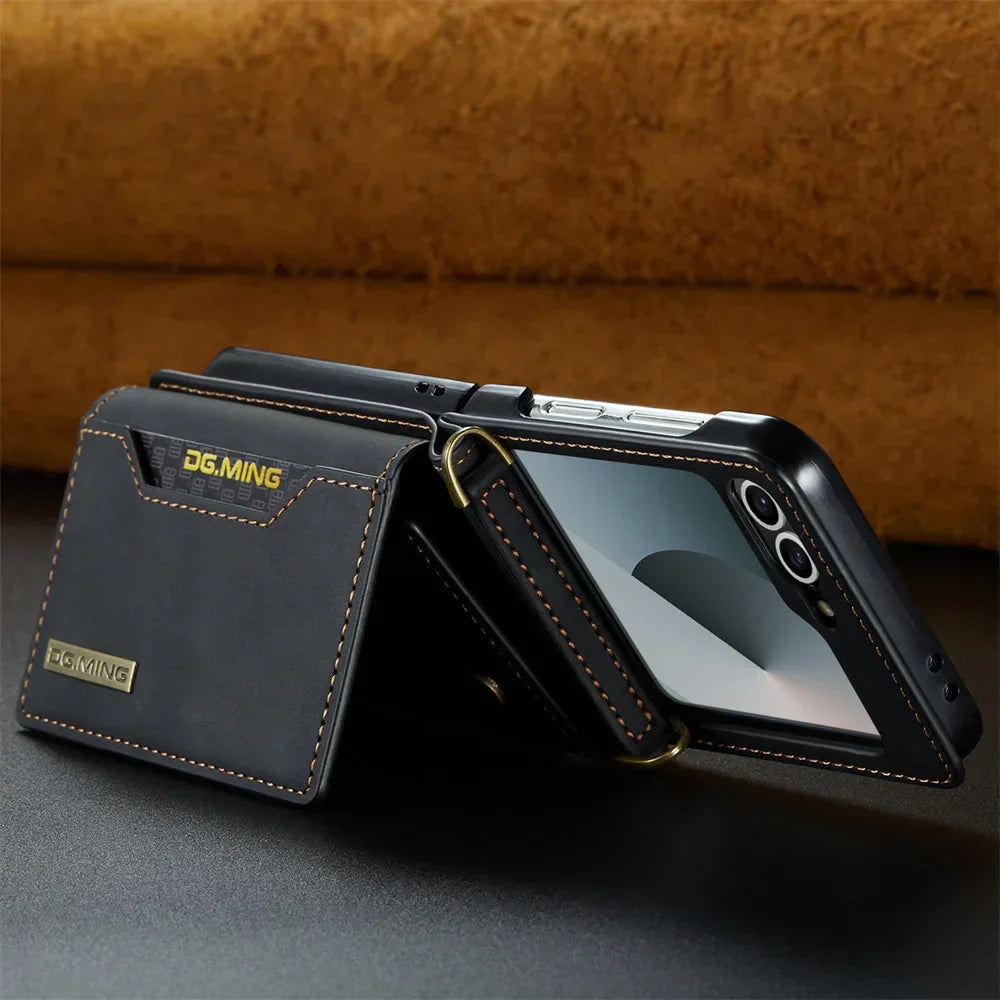 Leather Wallet Case for Galaxy Z Flip 3-7