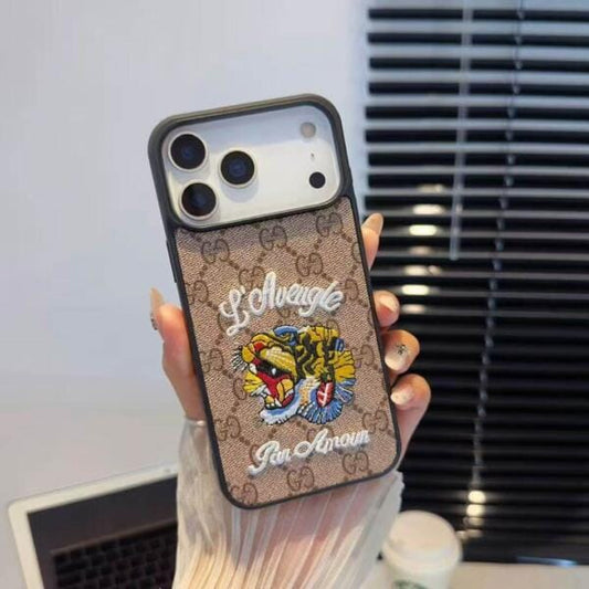Embroidered iPhone Case – Designer Protection for iPhone 16 & 17 Series