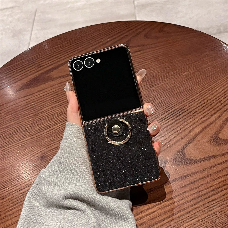 Glam Luxe Glitter Ring Case for Z Flip 5/6/7 – Dazzle & Flex in Every Flip
