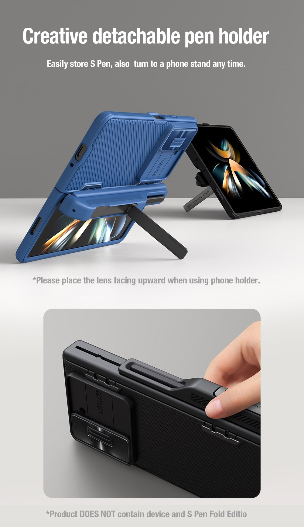 CamShield Case With S-Pen Holder & Slide Camera Protector For Samsung Galaxy Z Fold