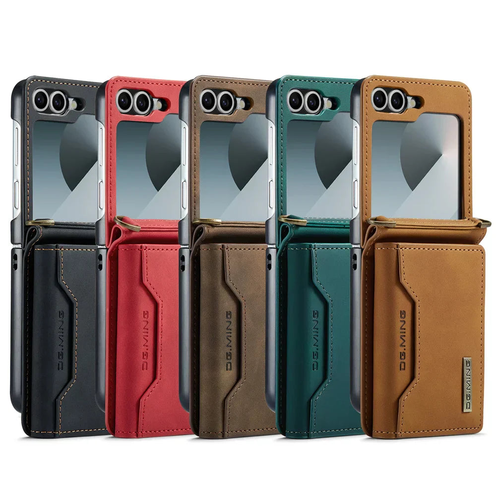 Leather Wallet Case for Galaxy Z Flip 3-7