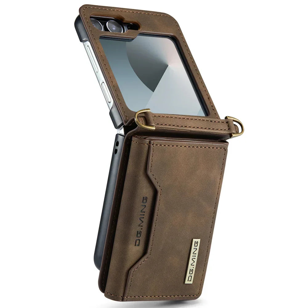 Leather Wallet Case for Galaxy Z Flip 3-7