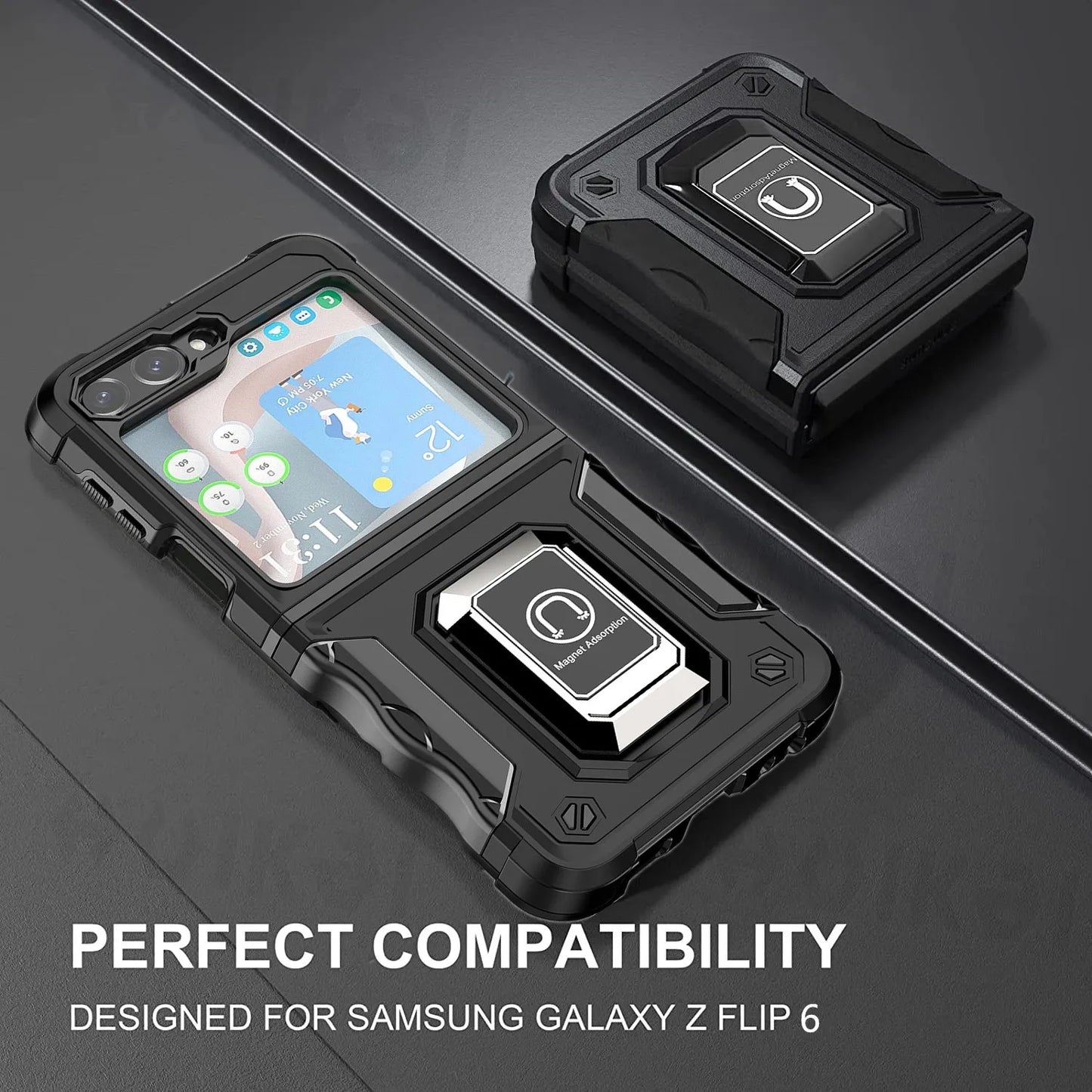 Military-Grade Armor Case for Galaxy Z Flip 3-7