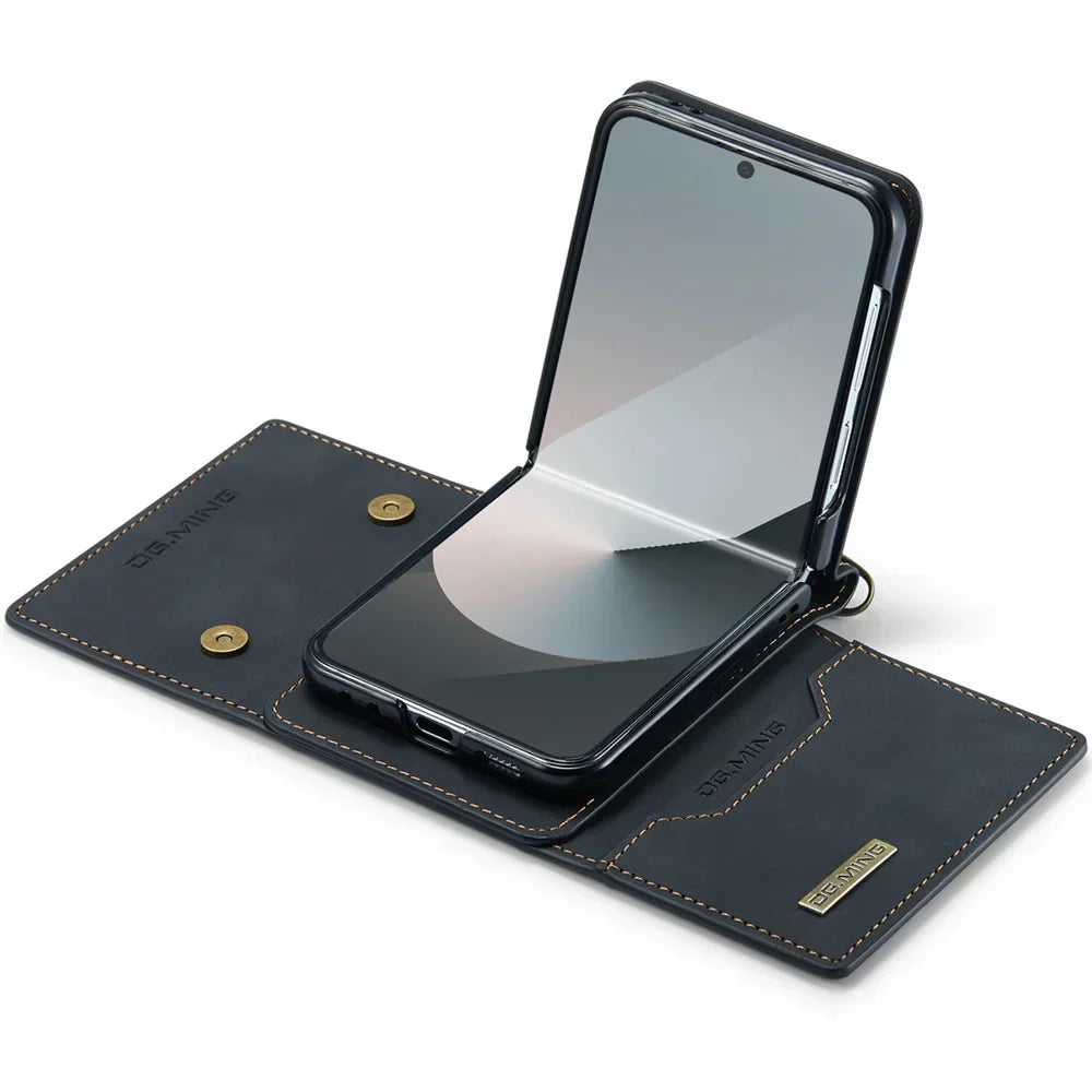 Leather Wallet Case for Galaxy Z Flip 3-7