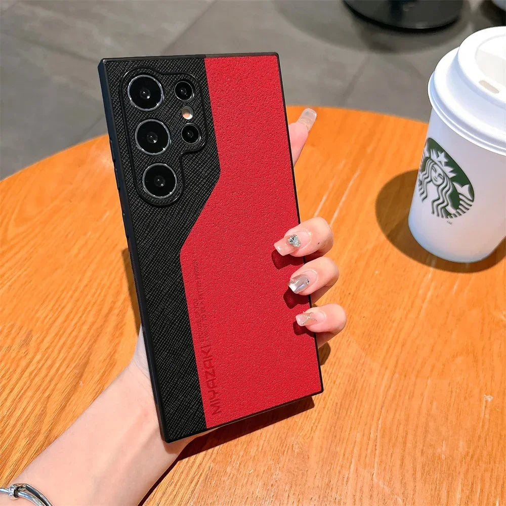 DuoLux™ Leather Case – Galaxy S21–S25 Series