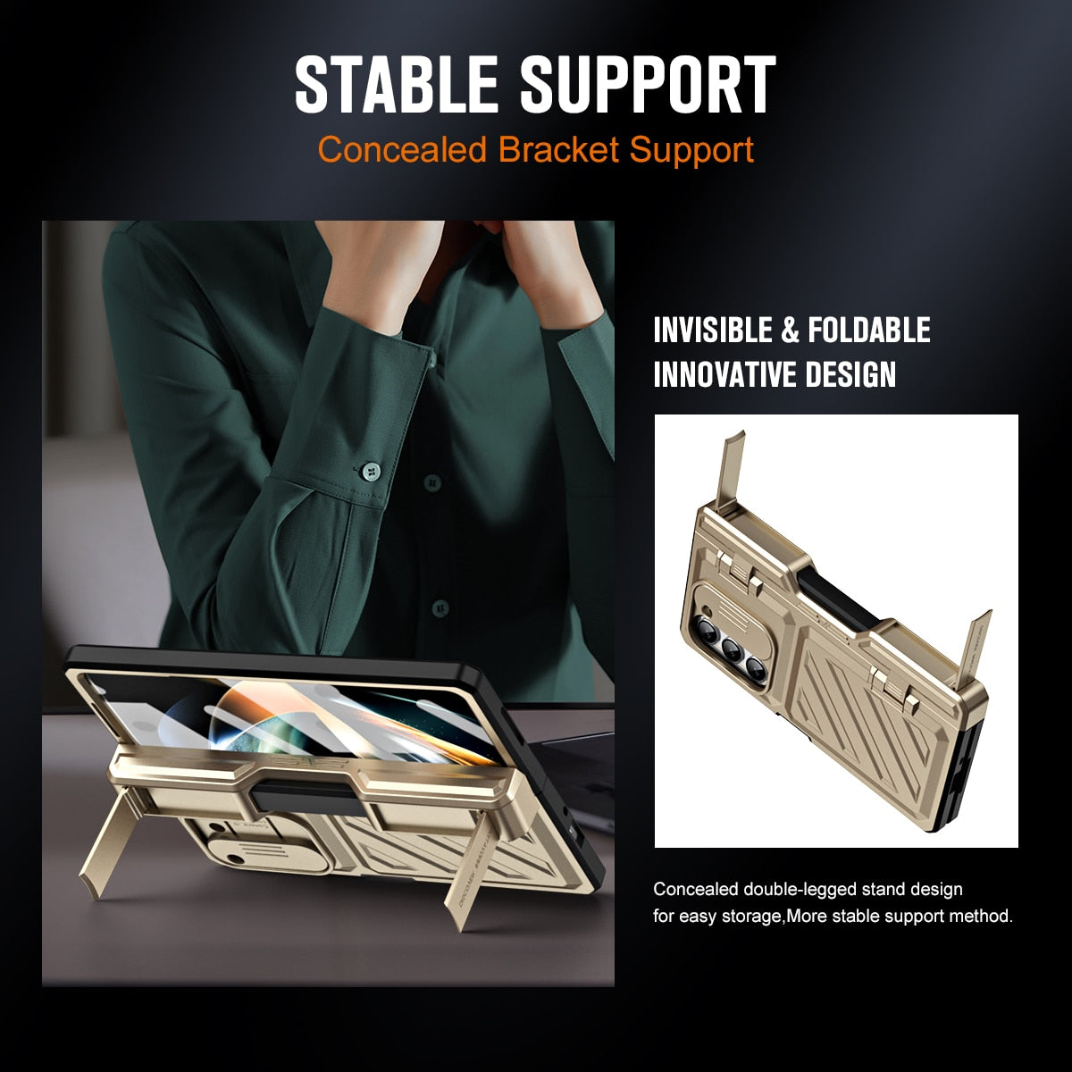 Hinge Armor Shockproof Magnetic Case For Samsung Galaxy Z Fold