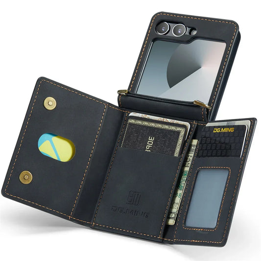 Leather Wallet Case for Galaxy Z Flip 3-7