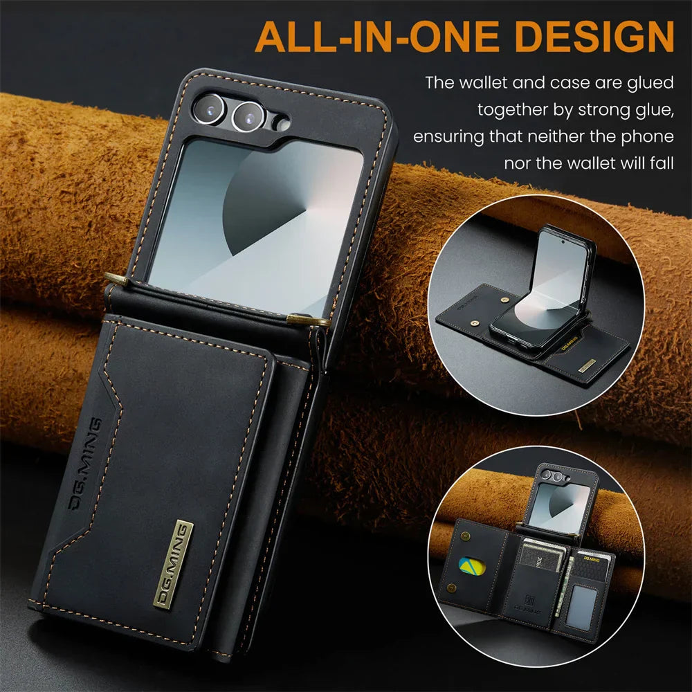 Leather Wallet Case for Galaxy Z Flip 3-7
