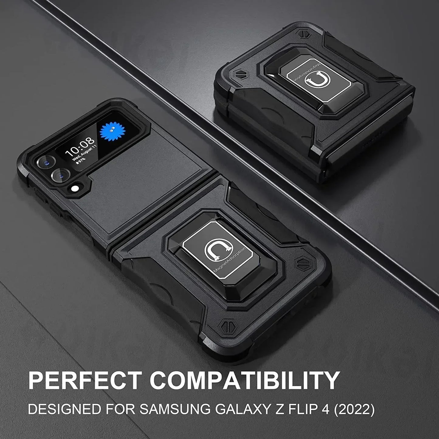 Military-Grade Armor Case for Galaxy Z Flip 3-7