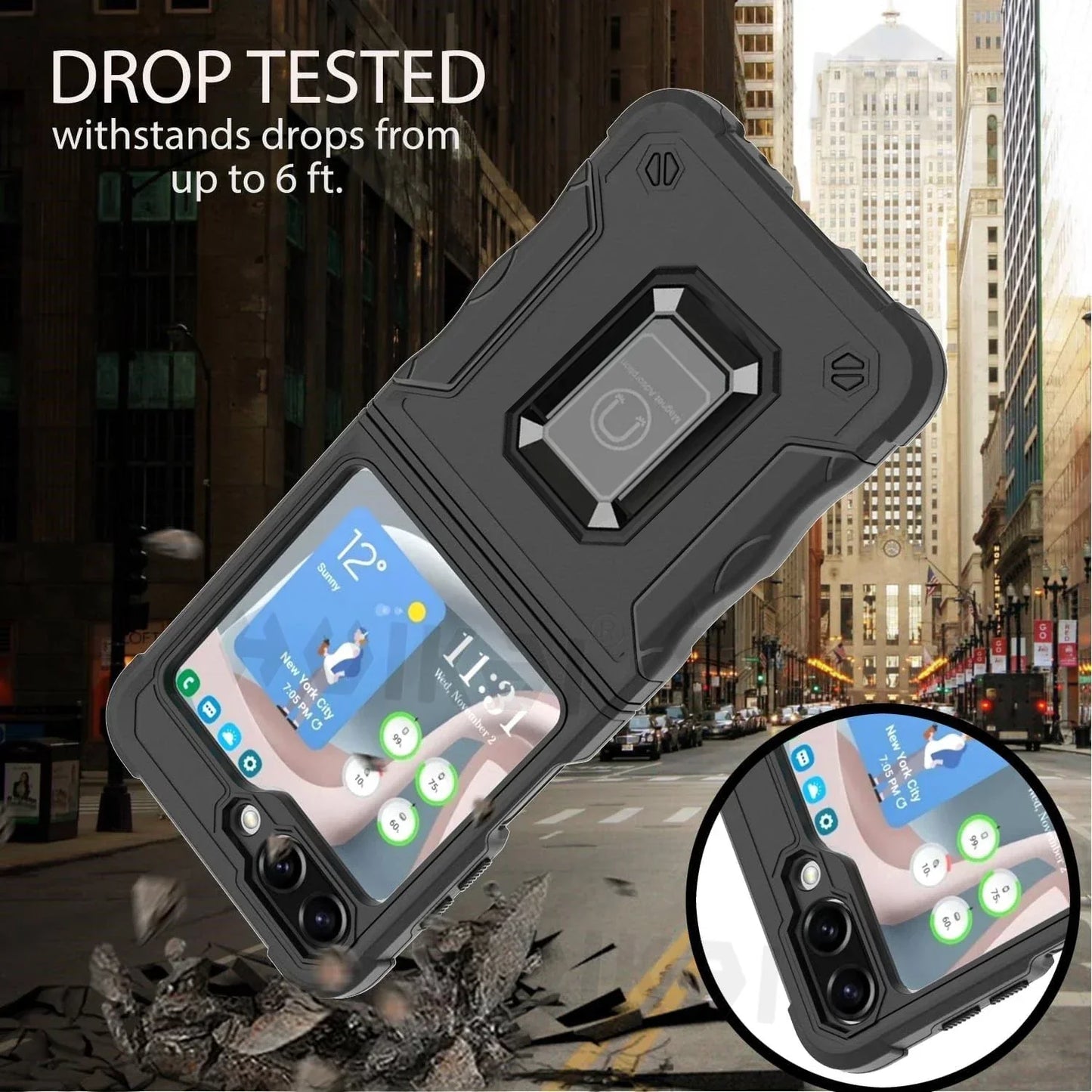 Military-Grade Armor Case for Galaxy Z Flip 3-7