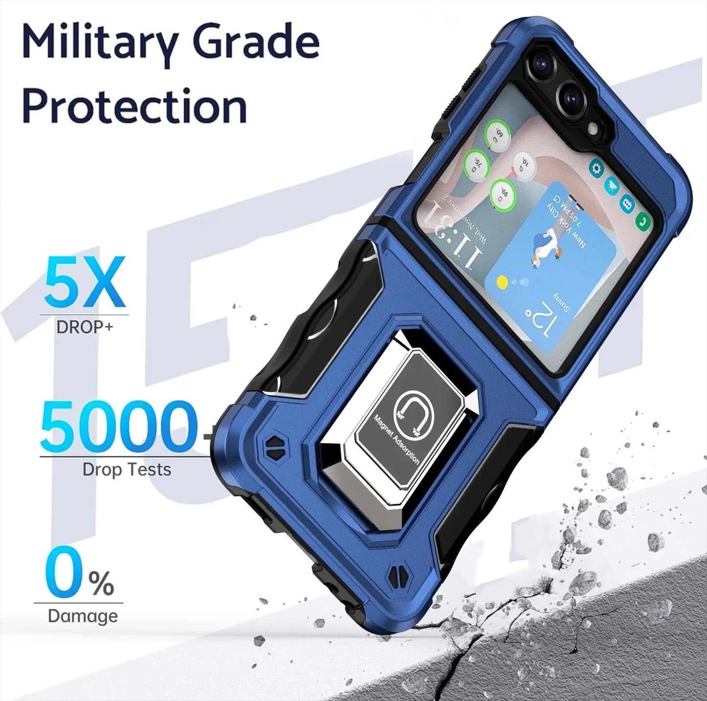 Military-Grade Armor Case for Galaxy Z Flip 3-7