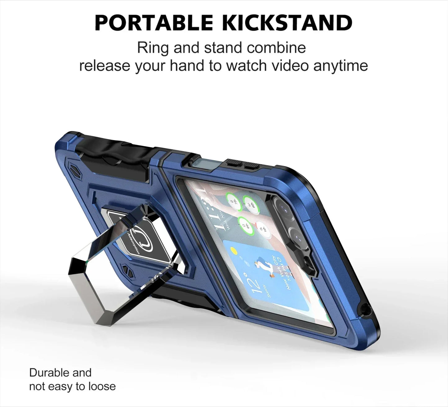 Military-Grade Armor Case for Galaxy Z Flip 3-7