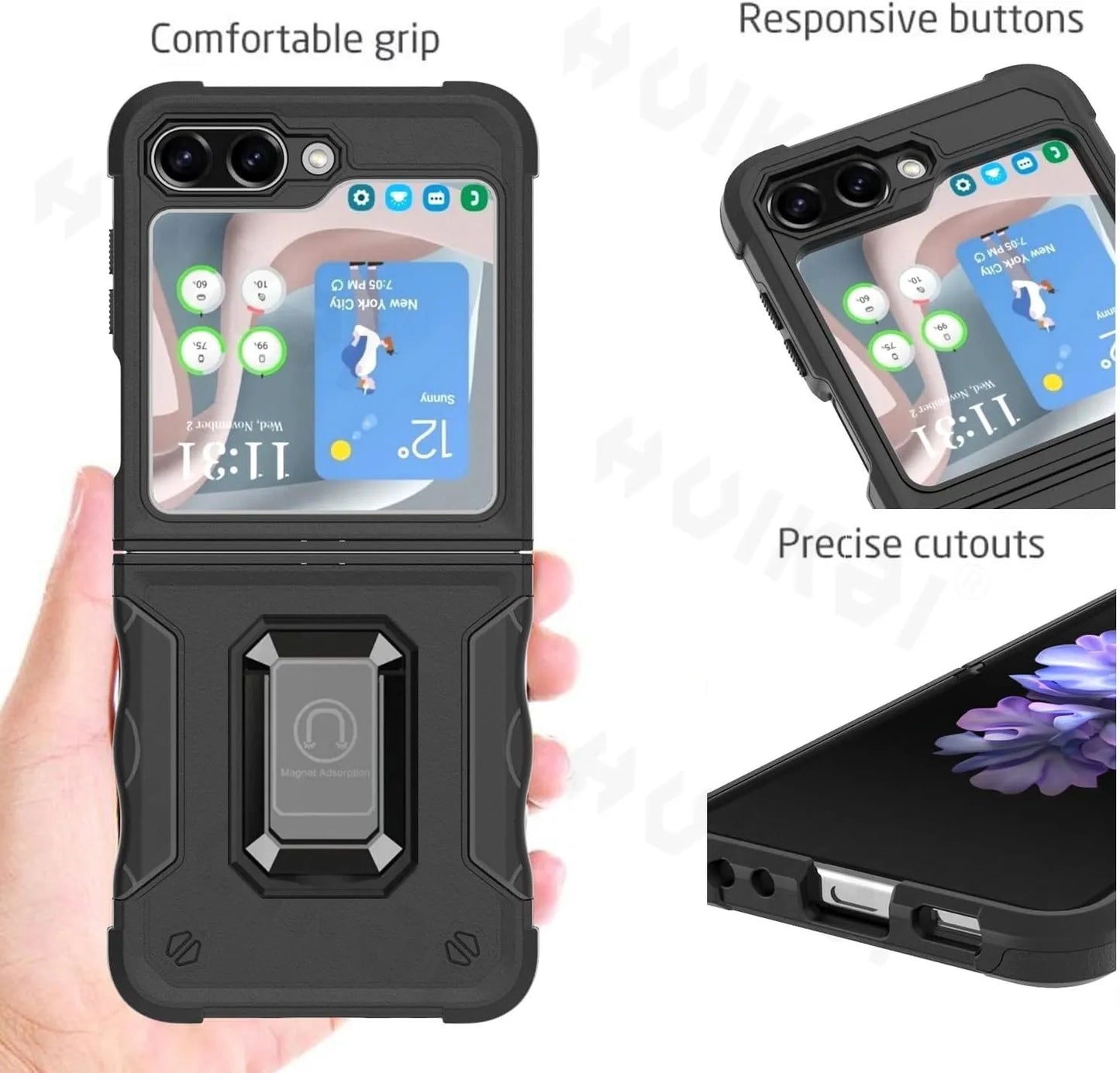 Military-Grade Armor Case for Galaxy Z Flip 3-7