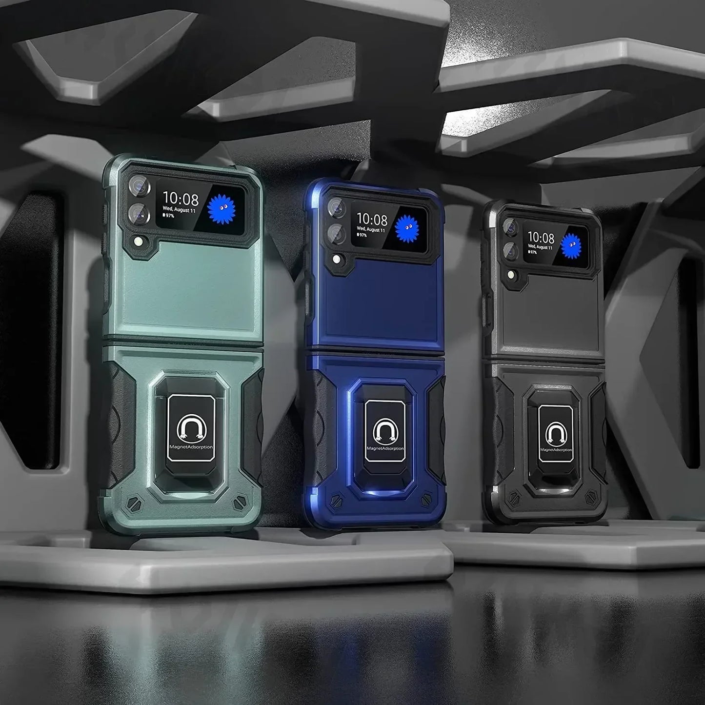 Military-Grade Armor Case for Galaxy Z Flip 3-7