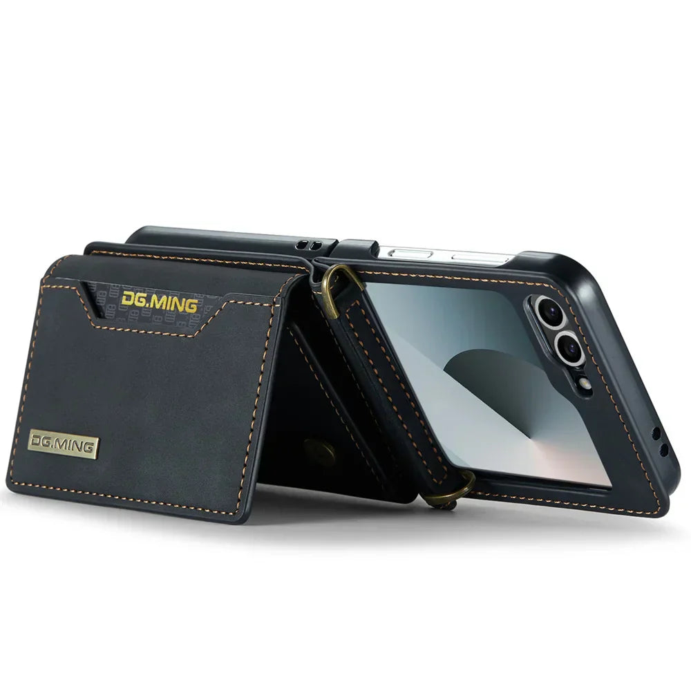 Leather Wallet Case for Galaxy Z Flip 3-7