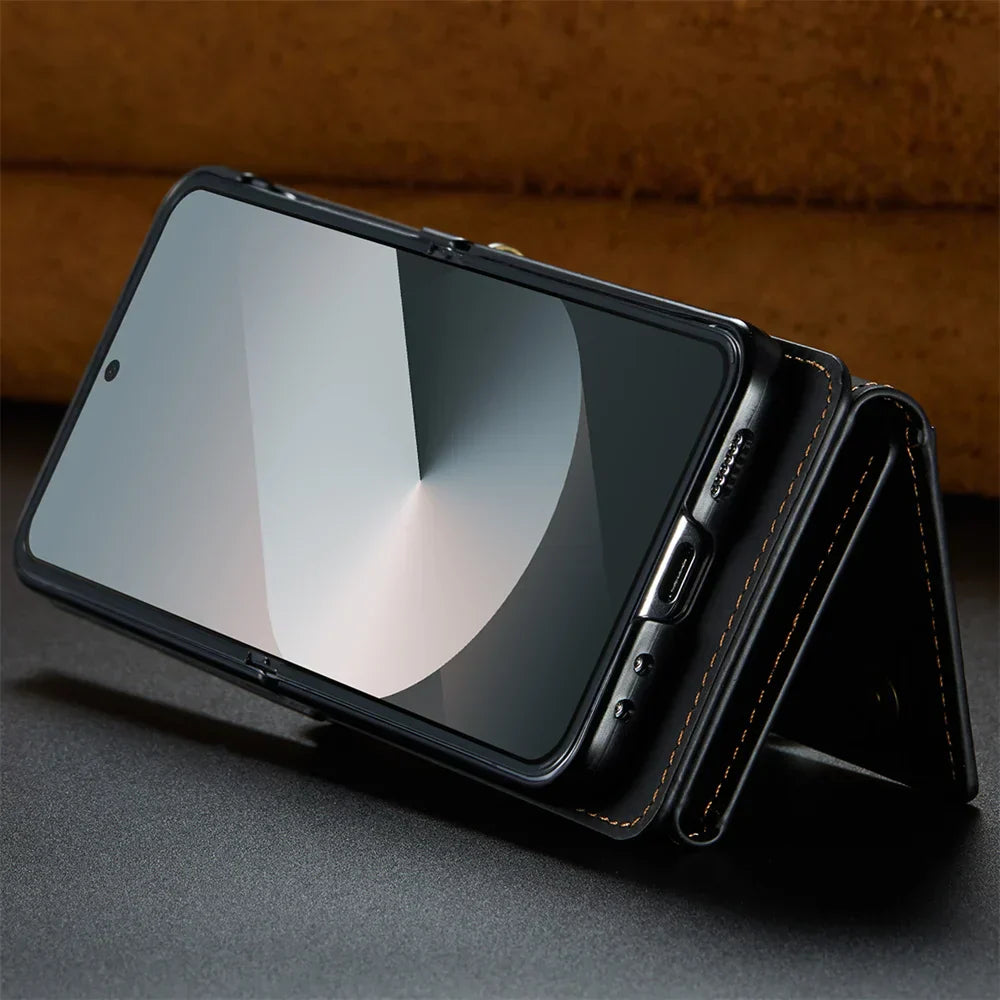 Leather Wallet Case for Galaxy Z Flip 3-7