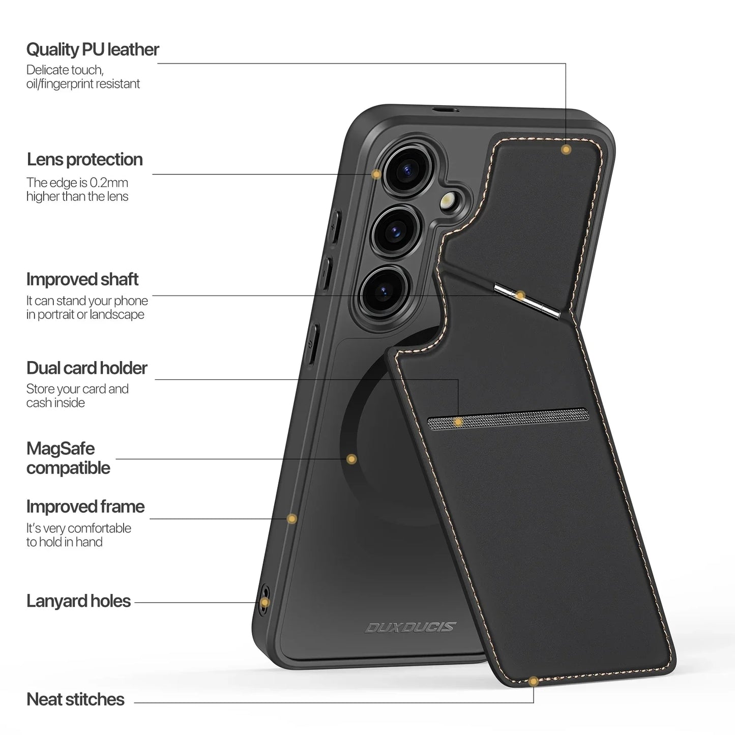 Magnetic 3-in-1 Wallet Case for Samsung S24 Series