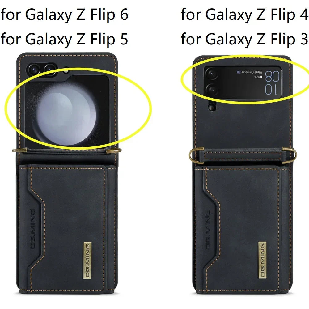 Leather Wallet Case for Galaxy Z Flip 3-7